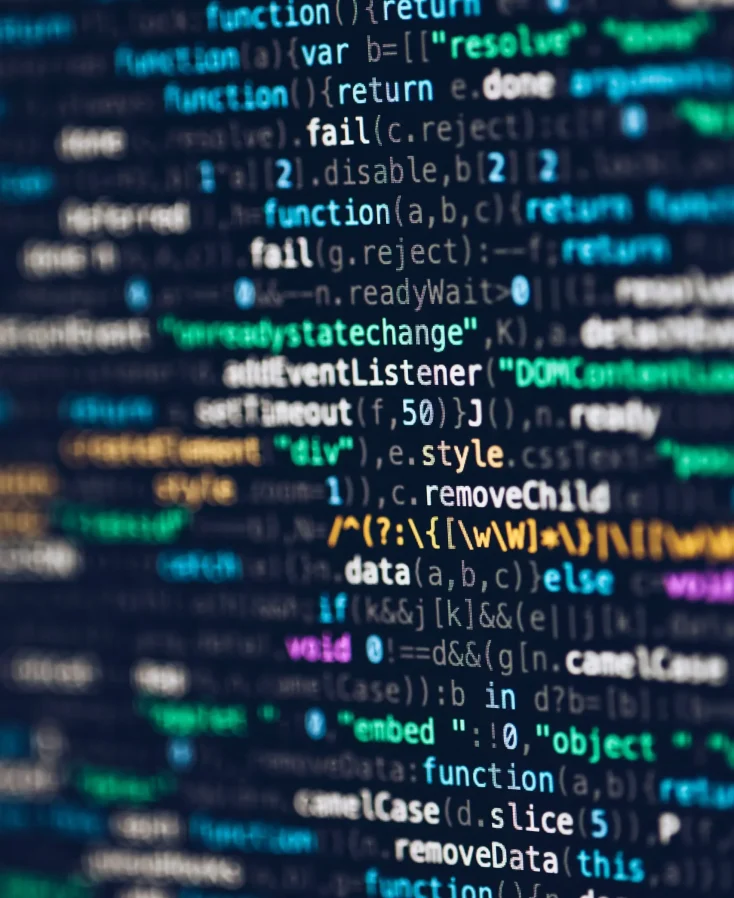 Website Code on a screen